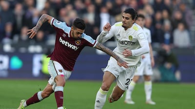 Manuel Lanzini 6 – Played a good pass to Rice just before half-time following a good run, but Rice wasted the shot. He was quiet in the second half, and picked up a yellow card for a foul on Raphinha. AP