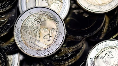 The company invoiced a customer in euros, applying a dirham conversion to the amount detailed. Photo: AFP