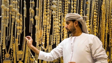 A jewellery shop at Dubai Gold Souk. First-quarter demand for jewellery in the UAE fell by 40 per cent, the World Gold Council says. AFP