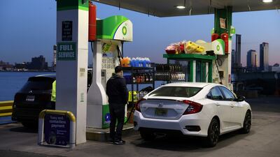US fuel prices are about 50 per cent higher than a year ago. Reuters