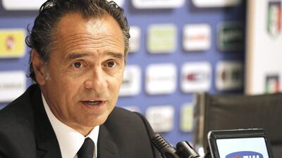 Former Italy national team manager Cesare Prandelli has been announced as the new manager of Al Nasr. Fabio Muzzi / AFP
