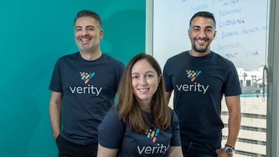 Dina Shoman co-founded The Verity app along with Omar Sharif and Kamal Al Samarrai. Ruel Pableo for The National