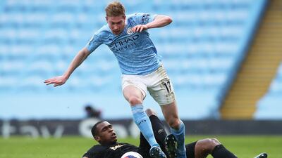 Kevin De Bruyne - 7: Sumptuous left-footed cross from deep set up Dias for the opener, while moving him joint-top for league assists this season. However, uncharacteristically loose with passing after the break, despite almost creating another. Still had major say. Getty