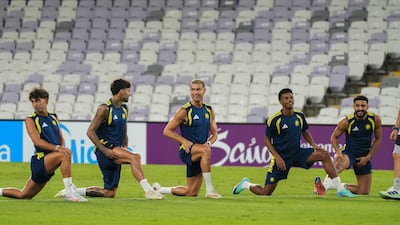 Nassr's Cristiano Ronaldo during training in Al Ain. Pawan Singh for The National
