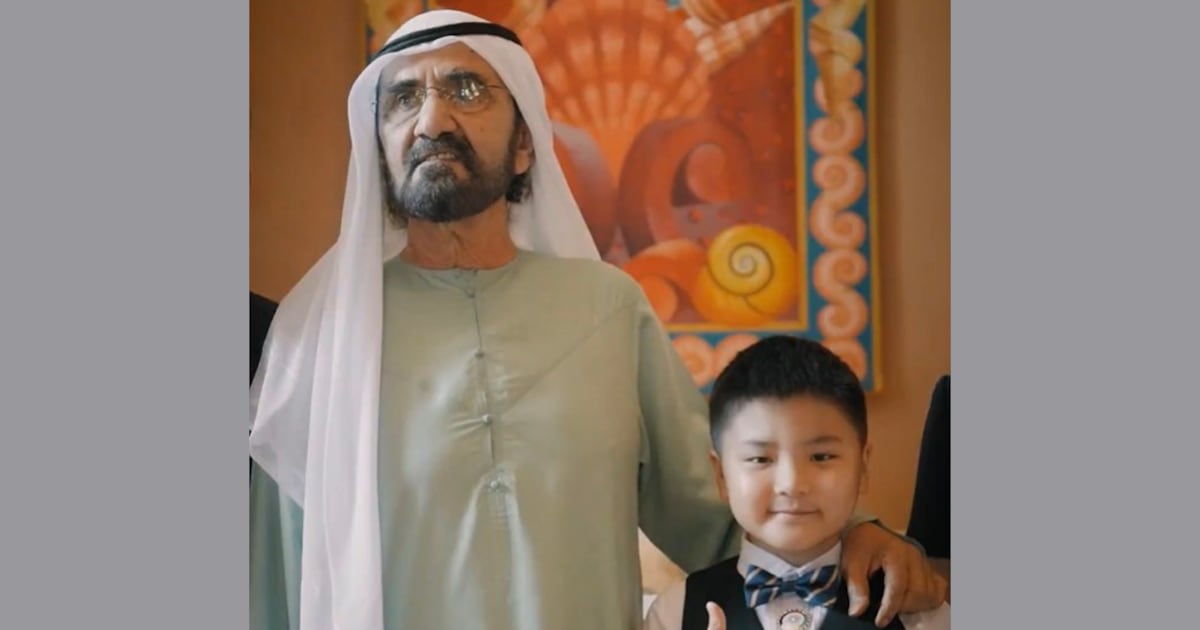 Dubai Ruler meets schoolboy, 9, who thanked him for keeping UAE safe