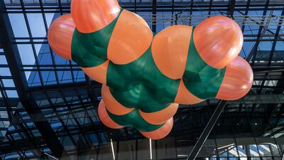 Al Qadiri has magnified invisible substances that exist all around us into colourful sculptures. Antonie Robertson / The National