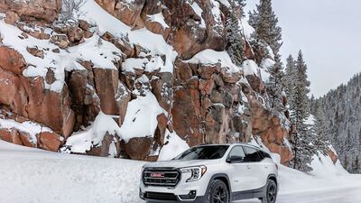 Icy times for a Terrain AT4.