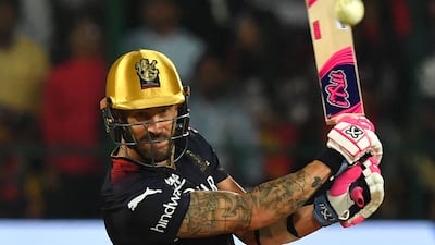RCB captain Faf du Plessis top-scored with 79. AFP
