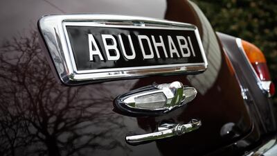 The back number plate of the Rolls-Royce Phantom used by Sheikh Zayed. Courtesy: Mohammed Luqman Ali Khan