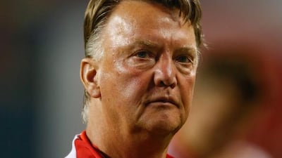Manager Louis van Gaal of Manchester United walks off the pitch after the match against Club America during the International Champions Cup at CenturyLink Field on July 17, 2015 in Seattle, Washington. Manchester United defeated Club America 1-0. Otto Greule Jr/Getty Images