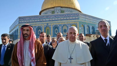 Pope Francis in Jerusalem on his visit to Israel in May 2014. Getty Images
