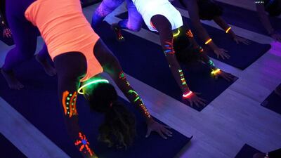 Glow yoga at Bodytree Studio. Delores Johnson / The National