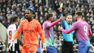 AC MILAN RATINGS: Maignan. Spared Tomori’s blushes with an important save after he sliced his clearance. Stunning save against Guimareas to push the ball onto the post in the 68th minute. EPA