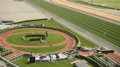 A general view of an empty racetrack following the UAE's decision to postpone the upcoming Dubai World Cup. AFP