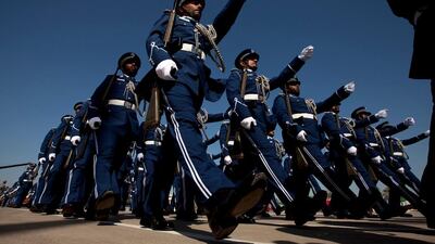 Graduation ceremony at the Police College in Abu Dhabi.
