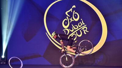 Entertainment at the launch of the 2016 Dubai Tour. Courtesy: Dubai Sports Council