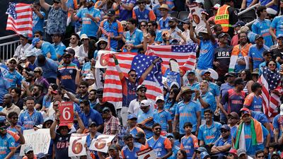 Fans during the game at the Nassau County International Cricket Stadium. AP