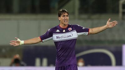 =14) Dusan Vlahovic (Fiorentina) 21 goals in 37 games. Golden Shoe points 42. Getty