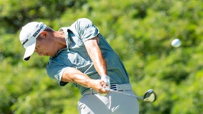 Collin Morikawa hits his tee shot on the second hole during the third round of the Sony Open. Reuters