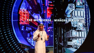 Dubai Future Foundation Chief Executive Officer Khalfan Belhoul at the Dubai Metaverse Assembly. EPA