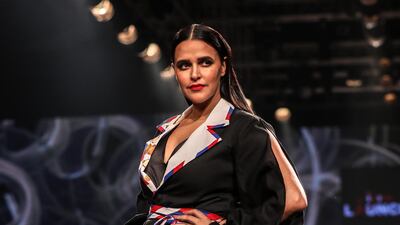 A model presents a creation by Sadia Rupa during Lakme Fashion Week summer/resort 2020 in Mumbai, India, on February 12, 2020. EPA
