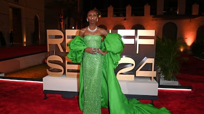 Cynthia Erivo at the opening ceremony of the Red Sea International Film Festival 2024 in Jeddah. Getty Images