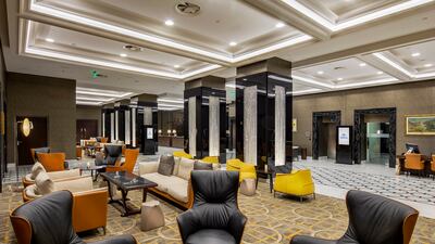 The lounge in the entrance lobby.