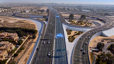 Extending 700 metres with a capacity of 6,000 vehicles per hour, the bridge serves traffic flow along Al Qudra Road towards Al Qudra district. Photo: RTA