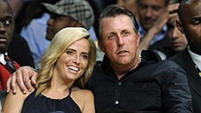 Phil Mickelson, the world No 2, and his wife Amy.