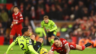 An epitome of calmness in the middle of the Gunners’ backline. Made tackles and clearances with authority. Brilliant block to stop Diaz’s cutback in the tenth minute. Reuters