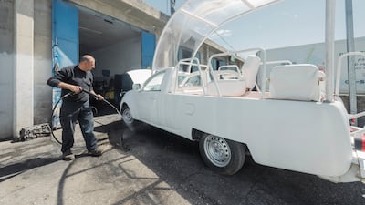 A popemobile used by Pope Francis is to be used to help treat children in the Gaza Strip. AP