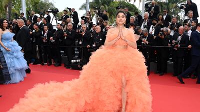 Beauty blogger Malvika Sitlani at the screening of 'Top Gun: Maverick'. Getty Images