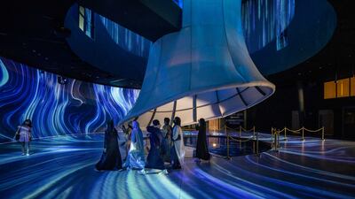 Visitors inside Kuwait's pavilion. Photo: Expo 2020