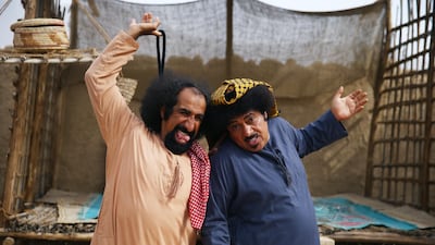 Emirati comedy duo Abdullah Zeid and Gomaa Ali star in new comedy series 'Hamed Hilou', to be aired on Sama Dubai. Courtesy Abu Dhabi Media