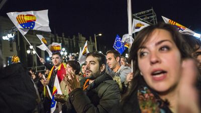 Together for Catalonia – the party led by deposed Catalan president, Carles Puigdemont – took 34 seats, the Catalan Republican Left (ERC) took 32 and the far-left, anti-capitalist Popular Unity Candidacy took four. Guillem Sartorio / Bloomberg