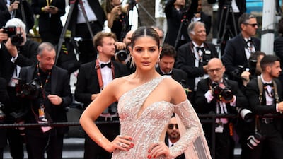Brazilian influencer Thassia Naves wears a sequinned Tony Ward down to attend a screening of 'Forever Young (Les Amandiers)' on May 22. Getty Images