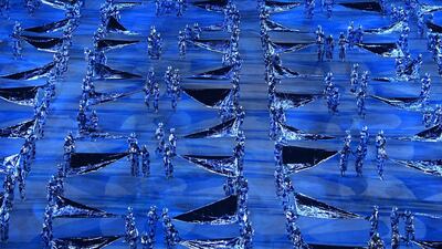 Dancers perform during the Opening Ceremony of the Rio 2016 Olympic Games at Maracana Stadium in Rio de Janeiro, Brazil. Richard Heathcote / Getty Images