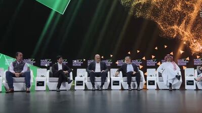 Panel included speakers Hani Enaya, Head of Private Investments, at Sanabil, Fadi Ghandour, Executive Chairman at Wamda Group, Ronaldo Mouchawar, VP Mena, at Amazon, Akash Shash, Chief Growth Officer, at BNY Mellon and Jack Selby, Managing Director, Thiel Capital.