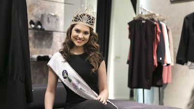 Stephanie Lohale, Miss India Worldwide, at Reiss, Mall of the Emirates. Reem Mohammed / The National