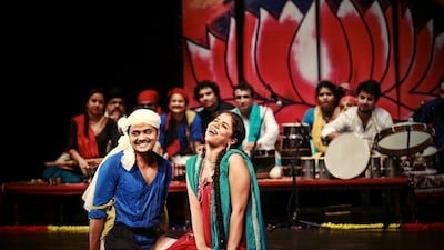 Actors Amitosh Nagpal and Mansi Multani performing onstage. Courtesy Ductac