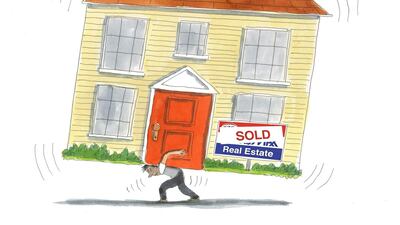 Buying a home can be something of a financial burden. Illustration: Gary Clement for The National