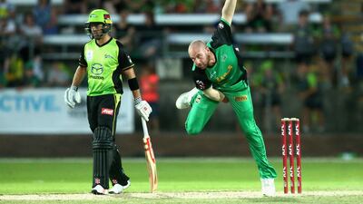 John Hastings first noticed he had an issue several years ago and, despite tests and operations, is no closer to knowing why it happens only when he bowls. Getty Images