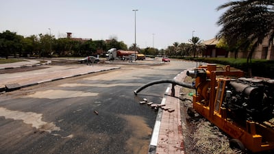 An official at the Roads and Transport Authority (RTA) said crews were still working with Dewa following the burst water main.