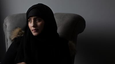 Samera Al huri, 33, who survived three months in detention by Houthi rebels, in her home near Cairo, Egypt on March 4, 2020. AP