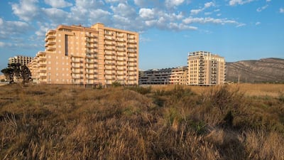 Mainly empty apartments are seen in the Marina d’Or resort. David Ramos / Getty Images