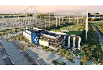Spanning about 6,500 square metres of gross floor area, the three-level complex will feature a multi-tier driving range and a 19,000-square-metre outfield equipped with TopTracer ball-tracking technology. Photo: Miral