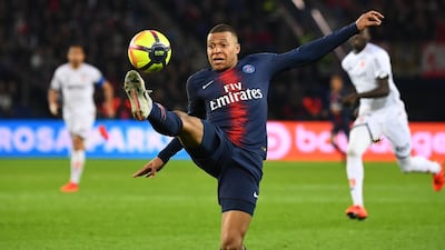 Kylian Mbappe in action for PSG against Dijon. AFP