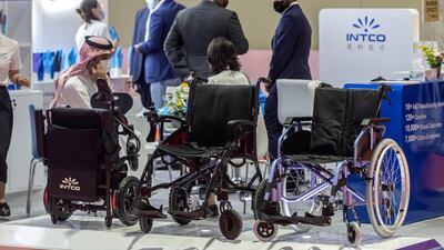 The opening day of Arab Health 2021 at the Dubai World Trade Centre on June 21st, 2021. Antonie Robertson / The National