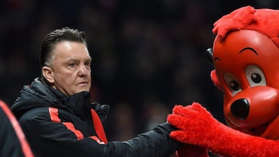 Manchester United manager Louis van Gaal arrives ahead of his side's FA Cup match against Cambridge United at Old Trafford on Tuesday. Paul Ellis / AFP