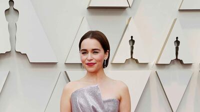 Emilia Clarke in Balmain. Photo: Reuters